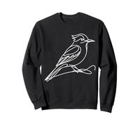 Geai Bleu Art linéaire Ornithologue Sweatshirt