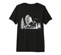 Geai Bleu Dessin Ornithologue T-Shirt Haut de Gamme