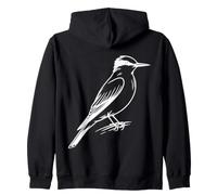 Geai Bleu Line Art Ornithologue Sweat à Capuche