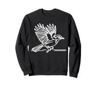 Geai des Bois Dessin au Trait Ornithologue Sweatshirt