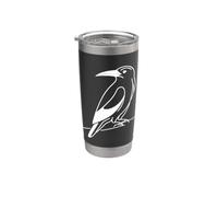 Geai du Canada Linéaire Ornithologue Gobelet isotherme en acier inoxydable double paroi