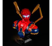GEAMENT Jeu De Lumières Compatible avec Lego Buste d’Iron Spider-Man 76326 (Modèle de Bloc Non Inclus)