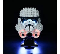 GEAMENT Jeu De Lumières Compatible avec Lego Casque de Stormtrooper (Stormtrooper Helmet) - Kit D'éclairage LED pour Star Wars 75276 (Modèle de Bloc Non Inclus)