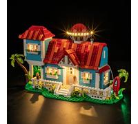 GEAMENT Jeu De Lumières Compatible avec Lego Disney La Maison sur la Plage de Lilo et Stitch (Beach House) 43268 (Modèle de Bloc Non Inclus)