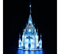 GEAMENT Jeu De Lumières Compatible avec Lego Disney Le Palais des Glaces Magique d’Elsa (The Ice Castle) - Kit D'éclairage LED pour Disney 43197 (Modèle de Bloc Non Inclus)