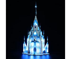 GEAMENT Jeu De Lumières Compatible avec Lego Disney Le Palais des Glaces Magique d’Elsa (The Ice Castle) - Kit D'éclairage LED pour Disney 43197 (Modèle de Bloc Non Inclus)