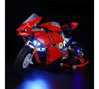 GEAMENT Jeu De Lumières Compatible avec Lego Ducati Panigale V4 R - Kit D'éclairage LED pour Technic 42107 (Modèle de Bloc Non Inclus)