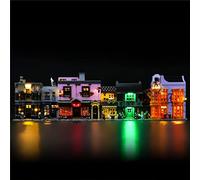 GEAMENT Jeu De Lumières Compatible avec Lego Harry Potter Chemin de Traverse (Diagon Alley) - Kit D'éclairage LED pour Harry Potter 75978 (Modèle de Bloc Non Inclus)