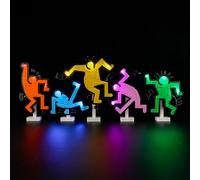 GEAMENT Jeu De Lumières Compatible avec Lego Keith Haring Les Figures dansantes (Dancing Figures) Art 31216 (Modèle de Bloc Non Inclus)