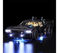 GEAMENT Jeu De Lumières Compatible avec Lego La Batmobile de Batman - Kit D'éclairage LED pour Technic 42127 (Modèle de Bloc Non Inclus)