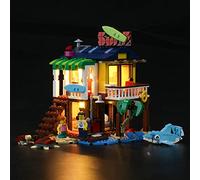 GEAMENT Jeu De Lumières Compatible avec Lego La Maison sur la Plage du Surfeur (Surfer Beach House) - Kit D'éclairage LED pour Creator 31118 (Modèle de Bloc Non Inclus)