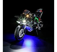 GEAMENT Jeu De Lumières Compatible avec Lego La Moto Kawasaki Ninja H2R (Motorcycle) - Kit D'éclairage LED pour Technic 42170 (Modèle de Bloc Non Inclus)