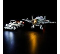 GEAMENT Jeu De Lumières Compatible avec Lego La Poursuite en Avion de Combat (Fighter Plane Chase) - Kit D'éclairage LED pour Indiana Jones 77012 (Modèle de Bloc Non Inclus)