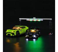GEAMENT Jeu De Lumières Compatible avec Lego Lamborghini Urus St-X & Huracán Super Trofeo Evo - Kit D'éclairage LED pour Speed Champions 76899 (Modèle de Bloc Non Inclus)