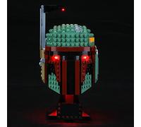 GEAMENT Jeu De Lumières Compatible avec Lego Le Casque de Boba Fett (Boba Fett Helmet) - Kit D'éclairage LED pour Star Wars 75277 (Modèle de Bloc Non Inclus)