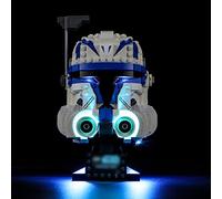 GEAMENT Jeu De Lumières Compatible avec Lego Le Casque du Capitaine Rex (Clone Commander Cody Helmet) - Kit D'éclairage LED pour Star Wars 75349 (Modèle de Bloc Non Inclus)