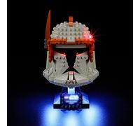 GEAMENT Jeu De Lumières Compatible avec Lego Le Casque du Commandant Clone Cody (Clone Commander Cody Helmet) - Kit D'éclairage LED pour Star Wars 75350 (Modèle de Bloc Non Inclus)