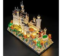 GEAMENT Jeu De Lumières Compatible avec Lego Le château de Neuschwanstein Architecture 21063 (Neuschwanstein Castle) (Modèle de Bloc Non Inclus)