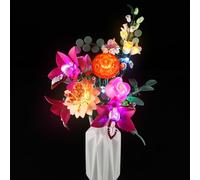 GEAMENT Jeu De Lumières Compatible avec Lego Le Joli Bouquet de Fleurs Roses (Pretty Pink Flower Bouquet) Botanical Collection 10342 (Modèle de Bloc Non Inclus)