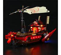 GEAMENT Jeu De Lumières Compatible avec Lego Le QG des Ninjas (Destiny's Bounty) - Kit D'éclairage LED pour Ninjago 71705 (Modèle de Bloc Non Inclus)