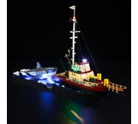 GEAMENT Jeu De Lumières Compatible avec Lego Les Dents de la mer (Jaws) Ideas 21350 (Modèle de Bloc Non Inclus)