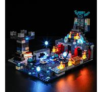 GEAMENT Jeu De Lumières Compatible avec Lego Minecraft La Bataille des abîmes (The Deep Dark Battle) 21246 (Modèle de Bloc Non Inclus)
