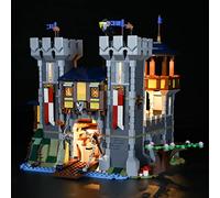 GEAMENT Jeu De Lumières Compatible avec Lego Mittelalterliche Burg (Medieval Castle) - Kit D'éclairage LED pour Creator 31120 (Modèle de Bloc Non Inclus)