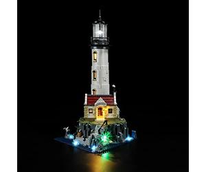 GEAMENT Jeu De Lumières Compatible avec Lego Motorized Lighthouse - Kit D'éclairage LED pour Ideas 21335 (Modèle de Bloc Non Inclus)