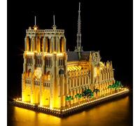 GEAMENT Jeu De Lumières Compatible avec Lego Notre Dame de Paris - Kit D'éclairage LED pour Architecture 21061 (Modèle de Bloc Non Inclus)