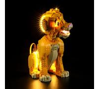 GEAMENT Jeu De Lumières Compatible avec Lego Simba Le Jeune Roi Lion (Young Simba The Lion King) - Kit D'éclairage LED pour 43247 (Modèle de Bloc Non Inclus)