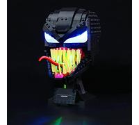 GEAMENT Jeu De Lumières Compatible avec Lego Super Heroes Venom - Kit D'éclairage LED pour Spider-Man 76187 (Modèle de Bloc Non Inclus)