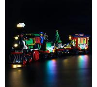 GEAMENT Jeu De Lumières Compatible avec Lego Train de Noël Festif (Winter Holiday Train) - Kit D'éclairage LED pour Creator 10254 (Modèle de Bloc Non Inclus)