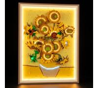 GEAMENT Jeu De Lumières Compatible avec Lego Vincent Van Gogh - Les Tournesols (Sunflowers) Art 31215 (Modèle de Bloc Non Inclus)