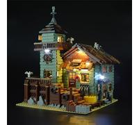 GEAMENT Jeu De Lumières pour Ancien Magasin des pêcheurs (Old Fishing Store) - Kit D'éclairage LED Compatible avec Lego Ideas 21310 (Modèle de Bloc Non Inclus)