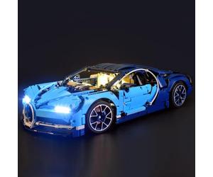 GEAMENT Jeu De Lumières pour Bugatti Chiron Modèle en Blocs De Construction - Kit D'éclairage LED Compatible avec LEGO 42083 Technic (Modèle de Bloc Non Inclus)