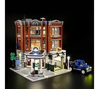 GEAMENT Jeu De Lumières pour Garage d'angle (Corner Garage) - Kit D'éclairage LED Compatible avec Lego Creator Expert 10264 (Modèle de Bloc Non Inclus)