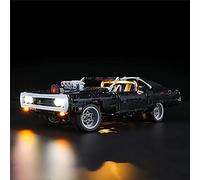 GEAMENT Jeu De Lumières pour La Dodge Charger de Dom (Dom's Dodge Charger) - Kit D'éclairage LED Compatible avec Lego Technic Fast & Furious 42111 (Modèle de Bloc Non Inclus)