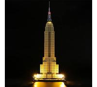 GEAMENT Jeu De Lumières pour l'empire State Building - Kit D'éclairage LED Compatible avec Lego Architecture 21046 (Modèle de Bloc Non Inclus)