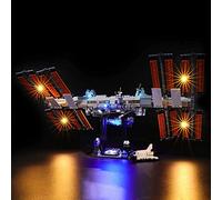 GEAMENT Jeu De Lumières pour Station Spatiale Internationale (International Space Station) - Kit D'éclairage LED Compatible avec Lego Ideas 21321 (Modèle de Bloc Non Inclus)