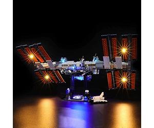 GEAMENT Jeu De Lumières pour Station Spatiale Internationale (International Space Station) - Kit D'éclairage LED Compatible avec Lego Ideas 21321 (Modèle de Bloc Non Inclus)