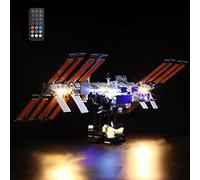 GEAMENT Jeu De Lumières (Télécommande) Compatible avec Lego Internationale Raumstation - Kit D'éclairage LED pour Ideas 21321 (Modèle de Bloc Non Inclus)