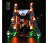 GEAMENT Jeu De Lumières (Télécommande) Compatible avec Lego (Jurassic Park:T.Rex Rampage) - Kit D'éclairage LED pour Jurassic World 75936 (Modèle de Bloc Non Inclus)