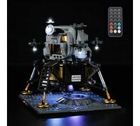 GEAMENT Jeu De Lumières (Télécommande) Compatible avec Lego NASA Apollo 11 Mondlandefähre (Lunar Lander) - Kit D'éclairage LED pour Creator 10266 (Modèle de Bloc Non Inclus)