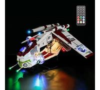 GEAMENT Jeu De Lumières (Télécommande) Compatible avec Lego Republic Gunship - Kit D'éclairage LED pour Star Wars 75309 (Modèle de Bloc Non Inclus)