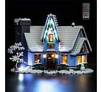 GEAMENT Jeu De Lumières (Télécommande) Compatible avec Lego Winter Village Collections Santa's Visit - Kit D'éclairage LED pour Creator 10293 (Modèle de Bloc Non Inclus)