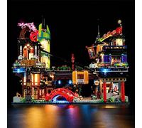 GEAMENT Kit D'éclairage LED Compatible avec Lego Les Marchés de Ninjago City (71799) - Jeu De Lumières (Modèle Non Inclus)