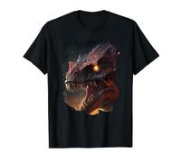 Géant cracheur de feu Le redoutable Dinosaure T-Shirt Graphique avec Valeur, Homme, Noir, M