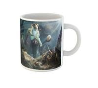 Géant De Glace Attaquant Un Dieu Viking Nordique Tasse À Thé Unique Mug Drôle Tasse À Café Cadeaux Fantaisie Pour Anniversaire Noël Bureau 330Ml