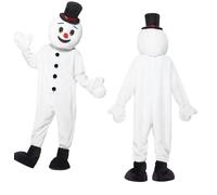 Smiffy's Costume mascotte Bonhomme de neige – Blanc, barbe longue, chapeau – Halloween
