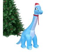 Géant Gonflable de Noël | Dinosaure Géant avec Lumières LED | Décorations Extérieures De Noël avec Chapeau du Père - pour Halloween Jardin Pelouse Patio Porche Entrée École